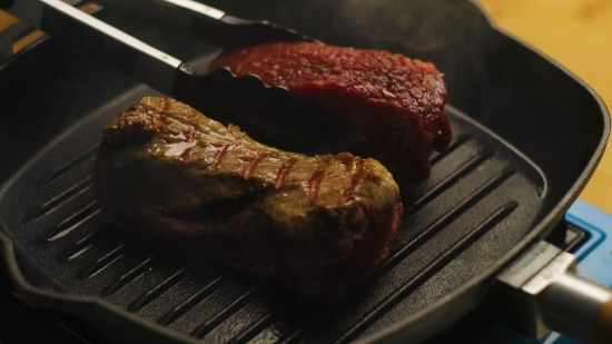 8mm Stock Footage, Barbecue, Meat, Grill, Grilled, Beef
