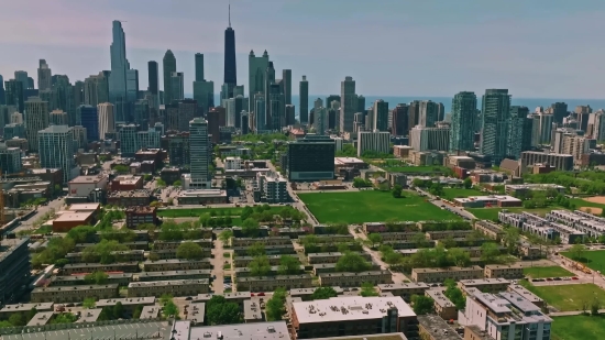 Fireflies Stock Video, Business District, City, Skyline, Skyscraper, Cityscape