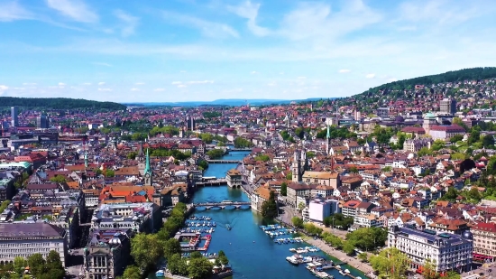 Footage Video Stock, City, Resort, Town, Architecture, Panorama