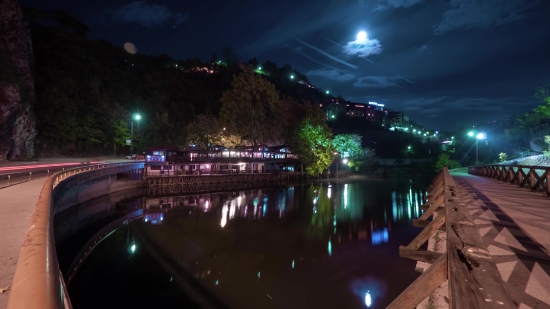 Getty Images Stock Footage, Night, Resort, City, Water, Bridge