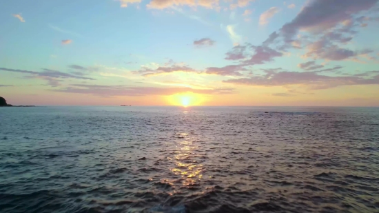Multimedia 3d Animation, Sea, Ocean, Sun, Sunset, Body Of Water