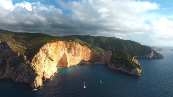 Old Movie Clips Free Download, Geological Formation, Cliff, Landscape, Promontory, Water