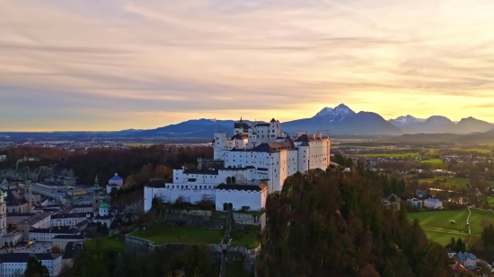 Pregnant Woman Stock Footage, Castle, Fortification, Defensive Structure, Travel, Landscape