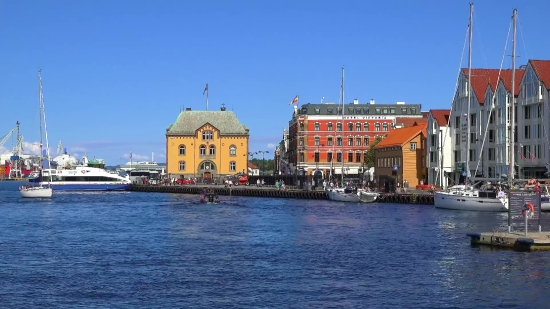 Video Clips Without Watermark, Boathouse, Building, Shed, Waterfront, City