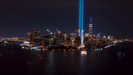 Video Loops Motion Backgrounds, Business District, City, Night, Skyline, Cityscape