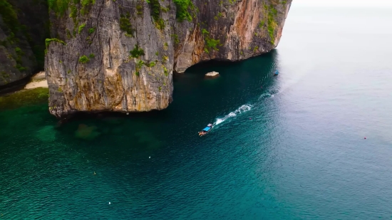 Videos Vj, Cave, Geological Formation, Cliff, Landscape, Water