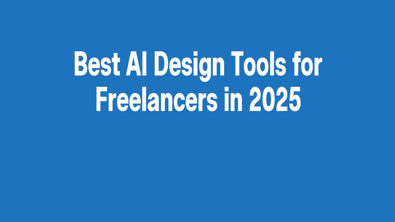 Best Ai Design Tools For Freelancers In 2025