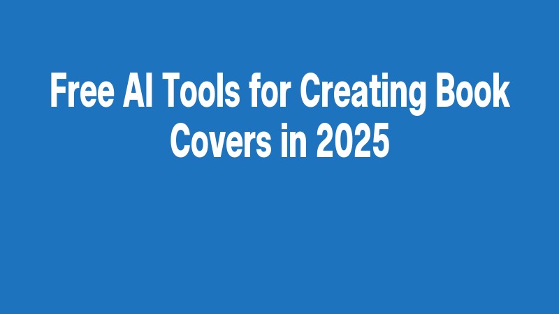 Free Ai Tools For Creating Book Covers In 2025