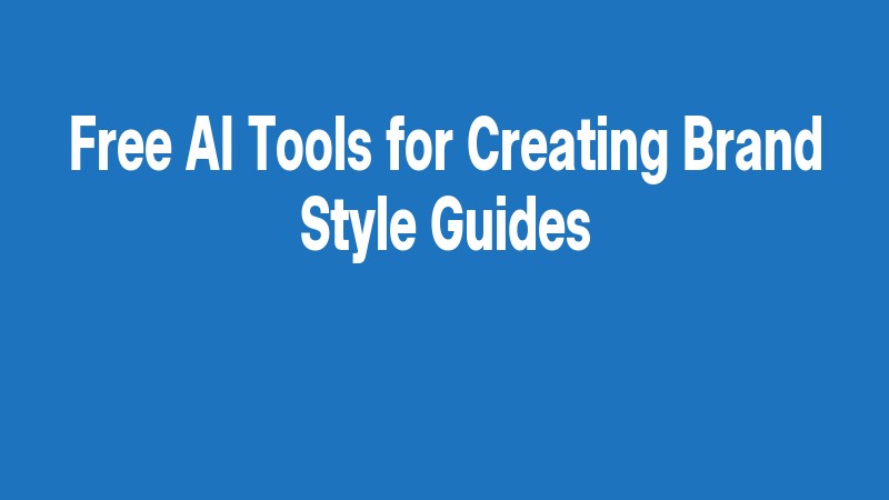 Free Ai Tools For Creating Brand Style Guides