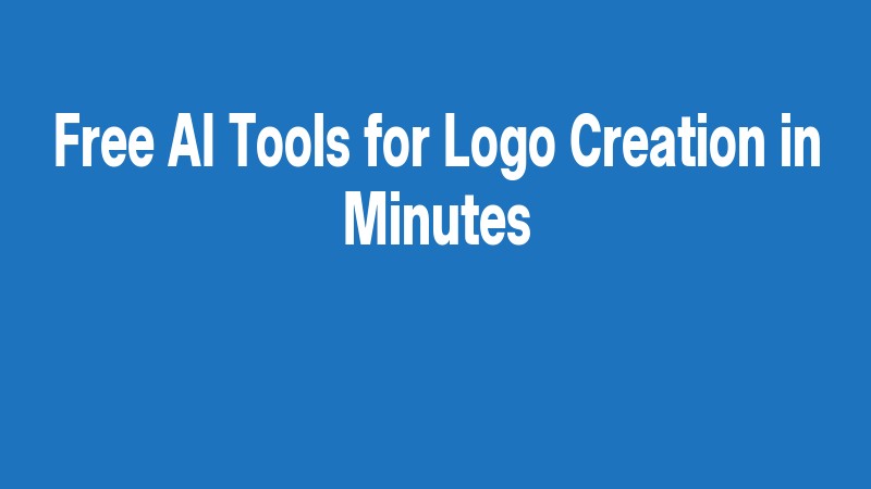 Free Ai Tools For Logo Creation In Minutes