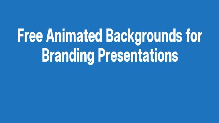 Free Animated Backgrounds for Branding Presentations