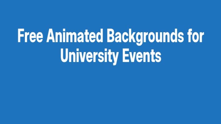 Free Animated Backgrounds for University Events