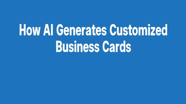 How AI Generates Customized Business Cards