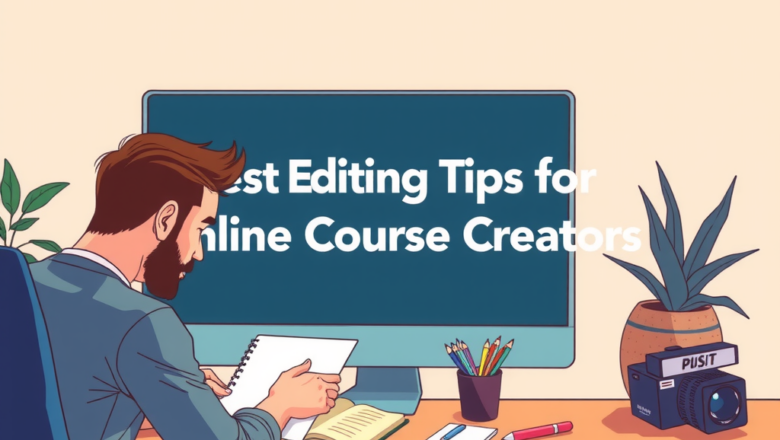 Best Editing Tips for Online Course Creators