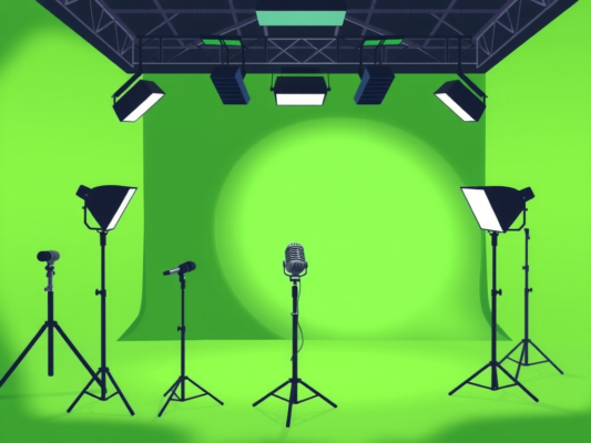 Free Green Screen Backgrounds for Podcast Studios