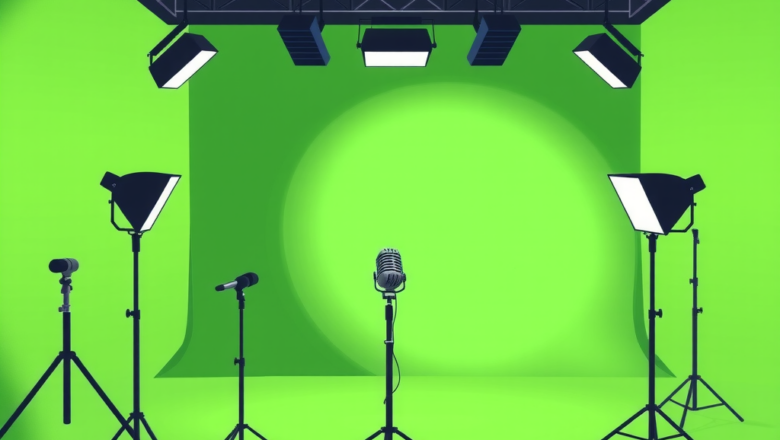 Free Green Screen Backgrounds for Podcast Studios