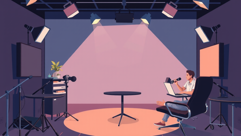 Free Video Backgrounds for Podcast Studios