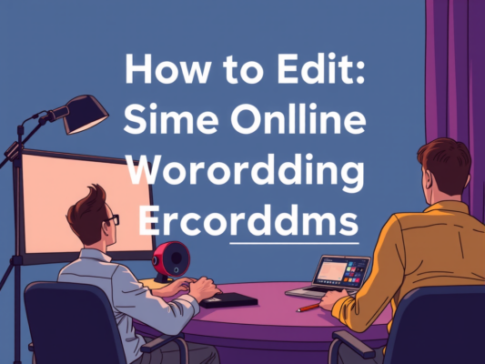 How to Edit Online Workshop Recordings Effectively