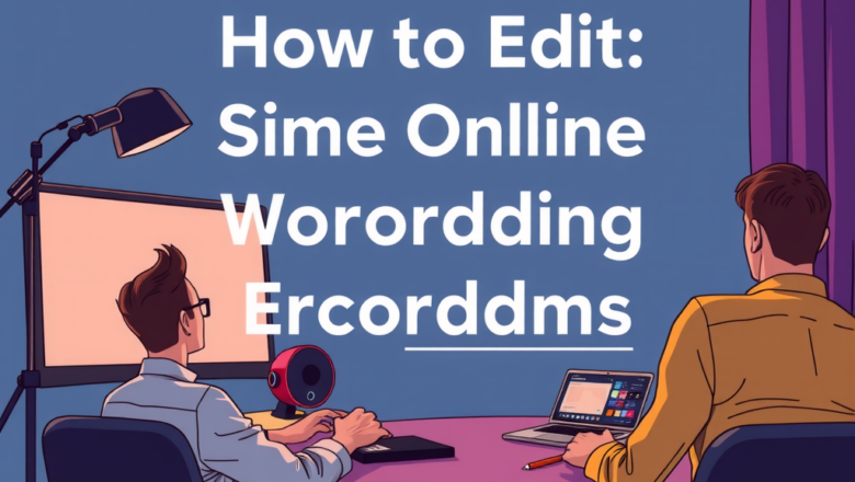 How to Edit Online Workshop Recordings Effectively